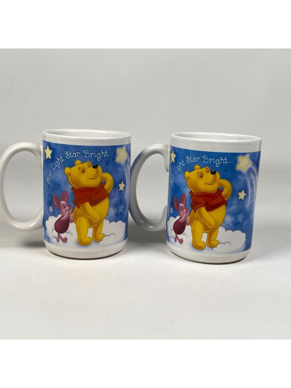 2 Disney Winnie The Pooh Tigger Ceramic Mugs Catch A Shooting Star #31736